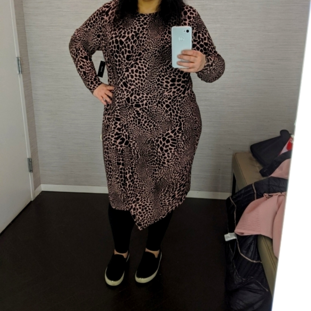 Alfani Faux Wrap Leopard Print Dress - XL - Picture 8 of 9